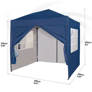 MCC Direct 2X2 Pop up Blue Gazebo with Sides