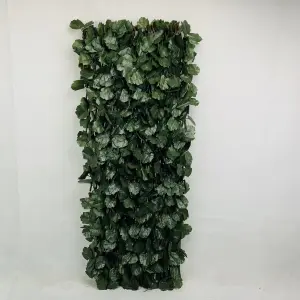 Artificial Faux Ivy Hedge Maple Leaf Screening Fence Ivy on Willow Trellis Privacy Decorative Expandable Fence 2mx 1m Garden