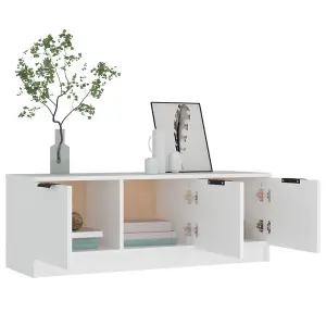 vidaXL TV Cabinet White 102x35x36.5 cm Engineered Wood