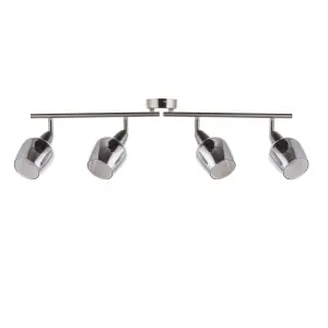 Kleo Satin Nickel effect 4 Light Spotlight bar