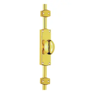 Carlisle Brass Polished Brass Espagnolette Bolt - Oval Knob Set (ES34)