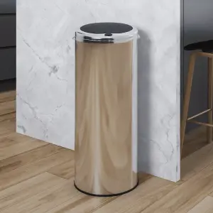 Inmotion 50L Chrome Stainless Steel Kitchen Waste Dust Bin