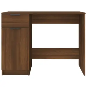 Berkfield Desk Brown Oak 100x50x75 cm Engineered Wood