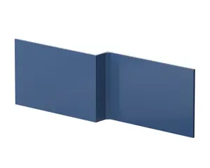 1700mm L Shape Square Reversible Bath Front Panel - Satin Blue