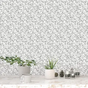 Galerie Bazaar Monochrome Tangier Tile Smooth Wallpaper