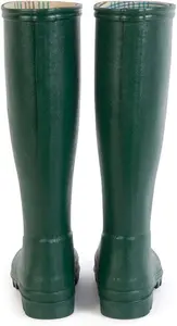 Ladies Le Chameau Cotton Lined Welly - Green