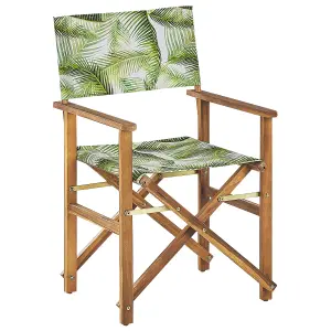 Set of 2 Garden Chairs CINE Acacia Wood Light Green