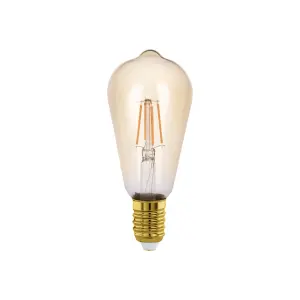 Eglo LED E27 ST64 Amber Coloured Lightbulb 2200K - Pack of 4