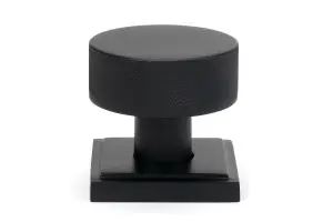 From The Anvil Matt Black Brompton Mortice/Rim Knob Set (Square)