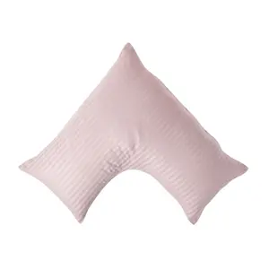 Homescapes Dusky Pink Violet Egyptian Cotton Super Soft V Shaped Pillowcase 330 TC