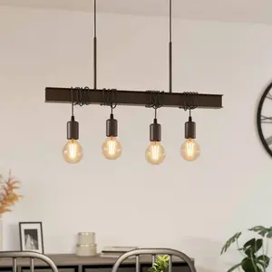 Eglo 4 Set Pendant E27 Antique Brown TOWNSHEND 4