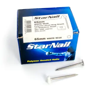 Rapierstar StarNail Polymer Headed Nails - 65mm, White