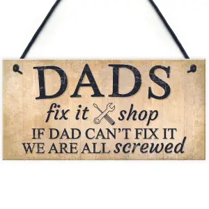 Red Ocean Dads Man Cave Signs Garage Shed Door Wall Hanging Plaque Gifts For Dad Daddy