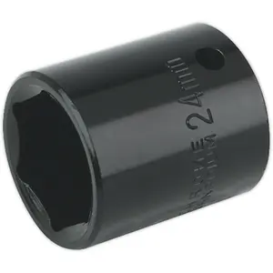 Durable 24mm Forged Impact Socket - 1/2 Inch Square Drive for Professional Use