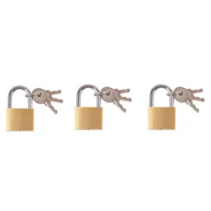 Blackspur - Brass Padlocks - 2cm - Pack of 3