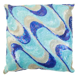 Maison by Premier Diva Sequins Turquoise Cushion