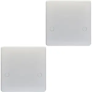 2 PACK 1 Gangle Single 45A Flex Outlet WHITE PLASTIC Cooker Appliance Wall Plate