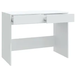 Berkfield Desk White 101x50x76.5 cm Engineered Wood