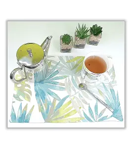 HANDMADE PLACEMATS - PARADISE GREEN - 43 X 29 CM SET OF 2