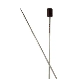 S/S KP RWK 35CMX2.00 - Knitting Pins: Single-Ended: Stainless Steel with Rosewood Knob: Elan: 35cm x 2.00mm - Pony