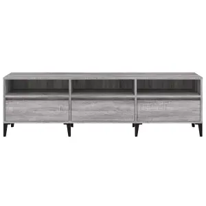 Berkfield TV Cabinet Grey Sonoma 150x30x44.5 cm Engineered Wood