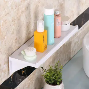 Wall Mounted Bathroom Shelf Display Rack Shower Organizer Floating Shelf W 38 cm