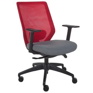 Beliani Traditional Office Chair Red VIRTUOSO