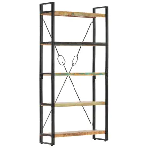 Berkfield 5-Tier Bookcase 90x30x180 cm Solid Reclaimed Wood