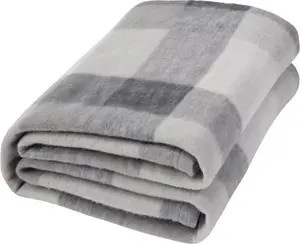 Dreamscene Tartan Check Fleece Throw, Grey - 120 X 150 cm