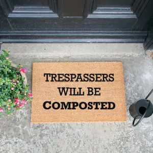 Trespassers Will Be Composted Doormat