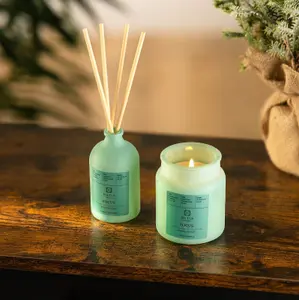 Scented Candle and Diffuser Set - Eucalyptus Mint