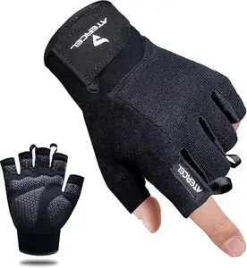 ATERCEL Weight Lifting Gloves, Gym Gloves For Crossfit, Workout, Exercise Cycling, Training, Breathable And Snug Fit, For Men And Women