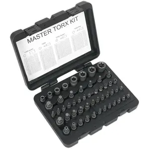 52pc TRX SECURITY Master Set Sockets & Bits - 1/4" 3/8" 1/2" Drive Male & Female