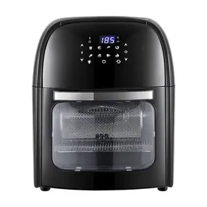 12L Black Kitchen Air Fryer with Rotisserie Basket