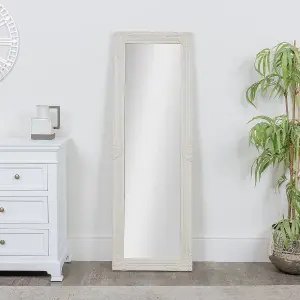 Melody Maison Ornate Tall Taupe Wall / Leaner Mirror 142cm x 47cm