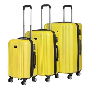 Sealey Dellonda 3-Piece ABS Luggage Set with Integrated TSA Approved Combination Lock - Yellow - DL124 DL124