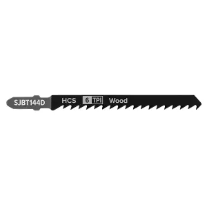 Sealey 100mm 6TPI Wood Jigsaw Blade General For Power Tools Pack of 5 SJBT144D