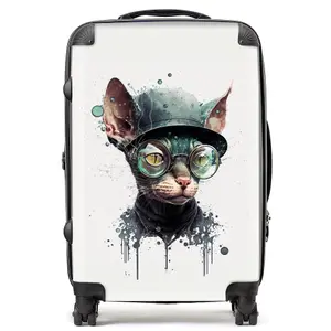 Cornish Rex Cat Splashart Suitcase - Medium