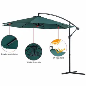 Oakland 300cm Cantilever Parasol Green