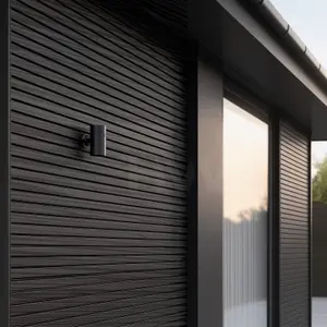 Acupanel Black Exterior Composite Wood-Effect Slat Wall Panels 2 x 300cm x 19.2cm