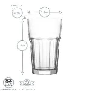 LAV - Aras Highball Glasses - 300ml - Pack of 6