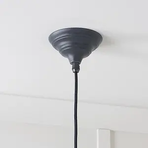 Smooth Nickel Brindley Pendant in Slate