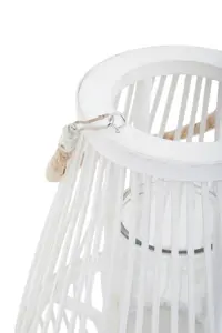 Interiors by Premier Lentigo Small White Bamboo Lantern