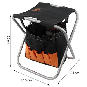 BLACK+DECKER FOLDING GARDEN STOOL AND TOOL TIDY