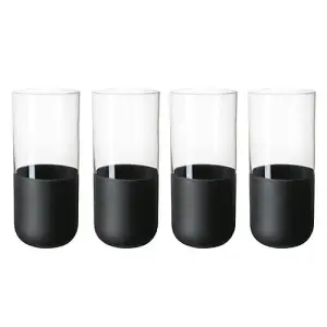 Villeroy & Boch Manufacture Rock Noire Set of 4 Longdrink Tumblers