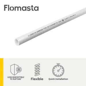 Flomasta White Cross-linked polyethylene (PE-X) Push-fit Barrier pipe (L)50m (Dia)10mm