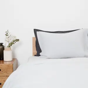 Bamboo & French Linen Complete Bedding Set Silver Lining Grey