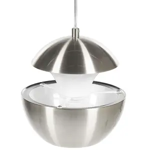 Metal Pendant Lamp Silver BOJANA