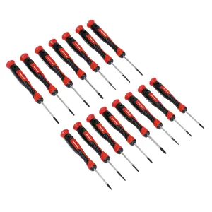 Sealey Precision Screwdriver Set 15 Pieces Slotted Phillips TRX-Star AK97326