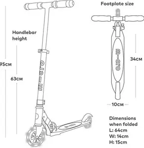 Micro Scooters Sprite LED Scooter With Light Up Wheels | 2 Wheeled Scooter For 5-13 Year Olds | Neochrome